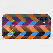 Custom Monogram Zickzack Zigzag 6 Case-Mate iPhone Hülle (Rückseite (Horizontal))