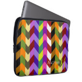 Custom Monogram Zickzack Zigzag 6 Laptopschutzhülle (Vorne Rechts)