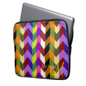 Custom Monogram Zickzack Zigzag 6 Laptopschutzhülle (Vorderseite Links)