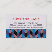 Custom Monogram Zickzack Zigzag Muster 7 Visitenkarte (Rückseite)