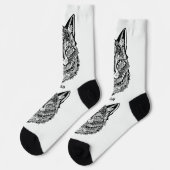 Custom Monogram Zierkatze Socken (Linkes Detail)