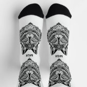 Custom Monogram Zierkatze Socken (Oben)