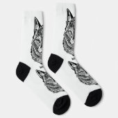 Custom Monogram Zierkatze Socken (Rechts)