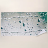 Custom Monogramed White Raindrops Bachelorette Strandtuch (Vorderseite)