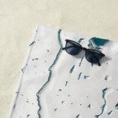 Custom Monogramed White Raindrops Bachelorette Strandtuch (Beispiel)