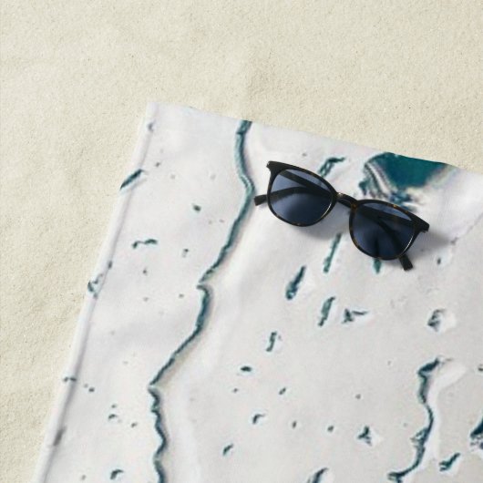 Custom Monogramed White Raindrops Bachelorette Strandtuch (Beispiel)