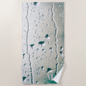 Custom Monogramed White Raindrops Bachelorette Strandtuch (Vorderseite)