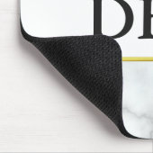 Custom Monogrammed Falsch White Marble Mousepad (Ecke)