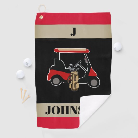 Custom Monogrammed Personalized Two-Tone Golfhandtuch (Insitu)