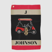 Custom Monogrammed Personalized Two-Tone Golfhandtuch (Vorderseite)
