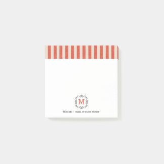 Custom Monograms Post-it® Notes in retro style. Post-it Klebezettel