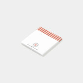 Custom Monograms Post-it® Notes in retro style. Post-it Klebezettel (angewinkelt)