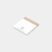 Custom Monograms Post-it® Notes in retro style. Post-it Klebezettel (angewinkelt)