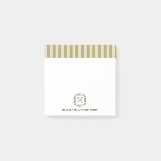 Custom Monograms Post-it® Notes in retro style. Post-it Klebezettel (Vorderseite)