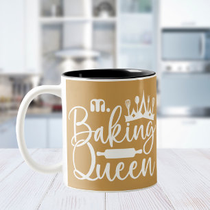 Custom Monogran Baking Queen Mütter Geschenk Zweifarbige Tasse