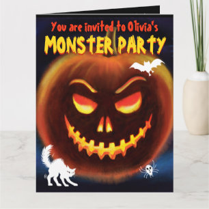 Custom Monster Halloween-Party laden - Pumpkin! Karte