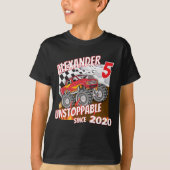 Custom Monster Truck Birthday Shirt unaufhaltsam (Vorderseite)