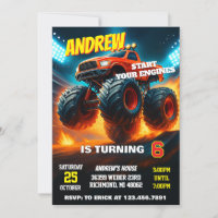 Custom Monster Truck Cars Geburtstagsparty