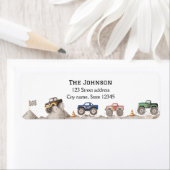 Custom Monster Truck Return Address Labels (Insitu)