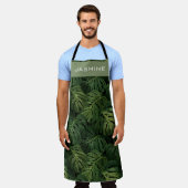 Custom Monstera Leaf Tropical Pattern Schürze (Getragen)