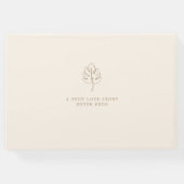 Custom Monstera Monogram Wedellogo Gästebuch (Rückseite)