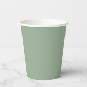 Custom Monstera Monogram Wedellogo Pappbecher (Rückseite)