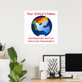 Custom Montessorians Nurture Peacemakers Print Poster (Heimbüro)