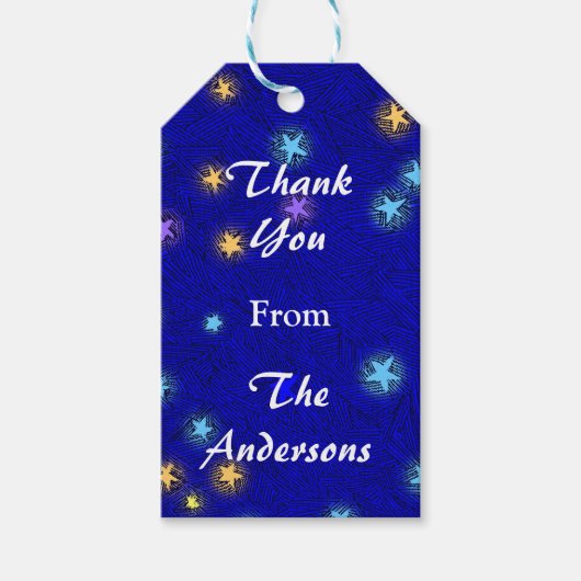 Custom Moon and Stars Etwas Dankeschön an das Gesc Geschenkanhänger (Vorderseite)