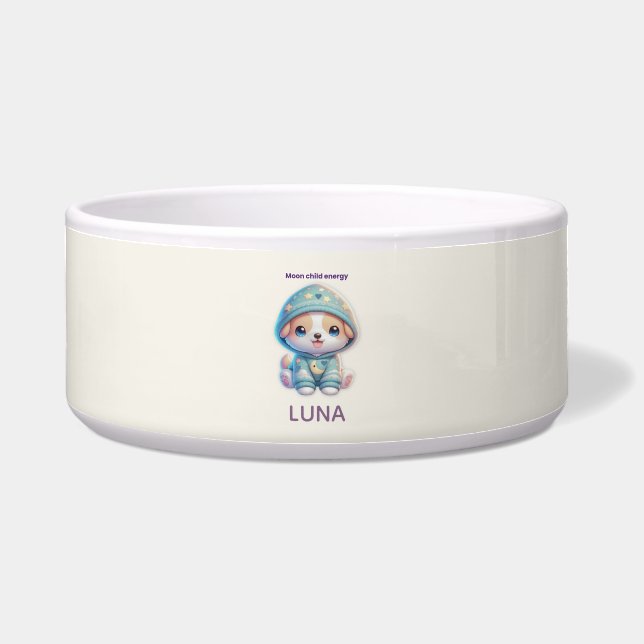Custom Moon Child Energy Dog Bowl Napf (Vorderseite)