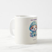 Custom Moon Child Energy Dog Mug Kaffeetasse (Vorderseite Links)