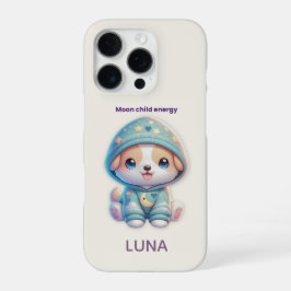Custom Moon Child Energy Dog Phone Case iPhone 16 Pro Hülle