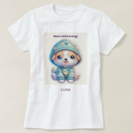 Custom Moon Child Energy Dog T-Shirt