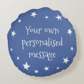 Custom Moon Face and Stars Throw Kissen Kissen Kis (Rückseite)