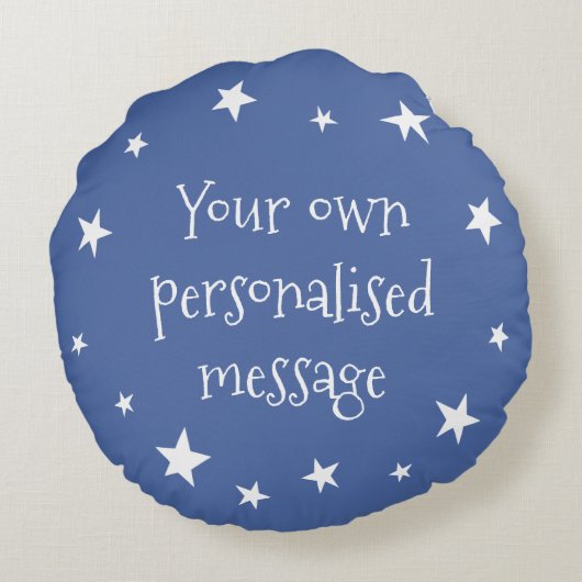 Custom Moon Face and Stars Throw Kissen Kissen Kis (Rückseite)