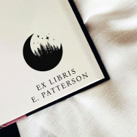 Custom Moon Forest & Stars Ex Libris Buchzeichen