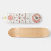 Custom MOON PHASES CHART DIAGRAM CELESTIAL SOLAR W Skateboard (Horizontal)