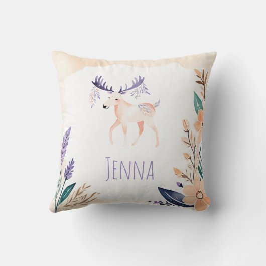 Custom Moose Kinderzimmer Pillow Boho Design - Kissen (Rückseite)