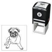 Custom Mops Dog Niedlich Moderner Hipster Tierisch Permastempel (Beispiel)