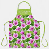 Custom Morning Glory Floral Pattern Schürze (Vorderseite)