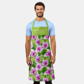 Custom Morning Glory Floral Pattern Schürze (Getragen)