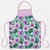 Custom Morning Glory Retro Blumenmuster Schürze (Vorderseite)