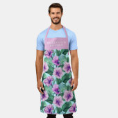 Custom Morning Glory Retro Blumenmuster Schürze (Getragen)