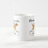 Custom Morning Walks With Labrador Retriever Mug Kaffeetasse (Mittel)
