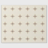 Custom Moroccan Geometric Embroidery Pattern Art Geschenkpapier (Flach)