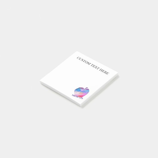 Custom Mosaic Apple Teacher Post-it Notes Post-it Klebezettel (angewinkelt)