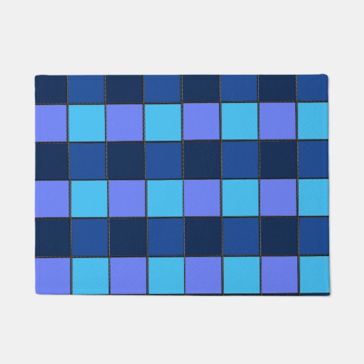 Custom  Mosaic Tile & Pixel Grid Pattern Fußmatte (Vorderseite)