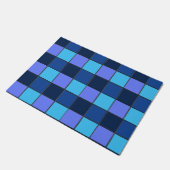 Custom  Mosaic Tile & Pixel Grid Pattern Fußmatte (Schrägansicht)