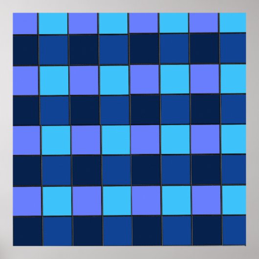 Custom  Mosaic Tile & Pixel Grid Pattern Poster (Vorne)