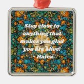 Custom Mosaik Muster Nowruz iranisches Neujahrsges Ornament Aus Metall (Vorne)