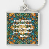 Custom Mosaik Muster Nowruz iranisches Neujahrsges Schlüsselanhänger (Vorne)